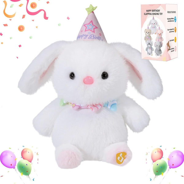 Easter Bunny Stuffed Animal Birthday Interactive Bunny, Musical Birthday Stuffed Animal, Clapping