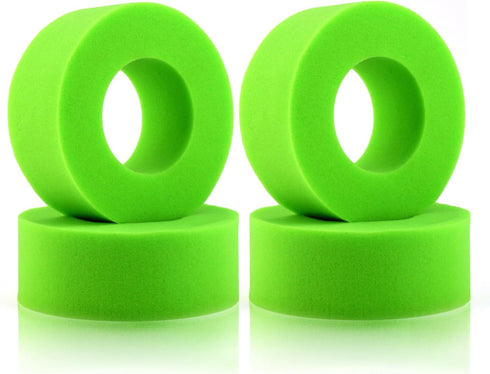 1.9 Tire Inserts Soft Outer Foam Inserts, 4 Pcs for 1.9inch Wheel Tires RC Crawler Axial SCX10 90046 TRX4 (Green)