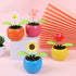 4 Solar Dancing Butterfly Toy Solar Powered Dancing Sun Flower in Colorful Pots, Animated Bobblehead Dancer Window Decor