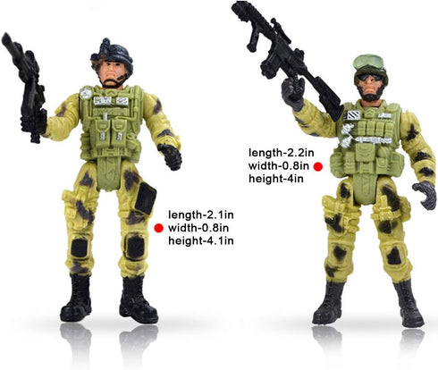 12 Pack Military Soldier Special Forces SWAT Counter-Strikes Elite Model with Weapon