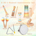 1-3, 12PCS Set 1-3 Baby Musical Instruments for Toddlers Montessori Musical Toy with Xylophone, Drum, Maracas...Perfect