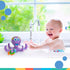 3 18+ Nuby Floating Octopus with Hoopla Rings - Baby & Toddler Bath Toy - No Hole Design Keeps Moisture Out - Fine