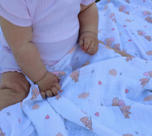 LMED Babyland 100% Pack 4, 47 47 inches (120 cm 120 cm), 0+ Muslin Cotton Swaddle Blankets, of x x Ultra-Soft
