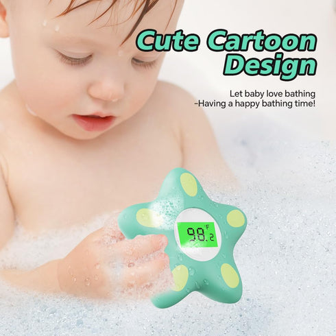 Miedecdel 4 Swimming Baby Bath Thermometer, Infant Digital Water Thermometer Safety with Color Backlit and Temperature