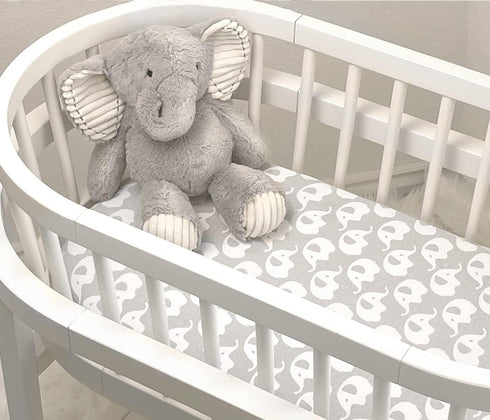 100% 3 Organic Cotton Fitted Bassinet Sheets Perfectly Compatible with Halo, Snoo, Graco, and All Other Standard Size