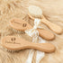 Set 3 Custom Engraved Wooden Baby Hair Brush and Comb - Pieces