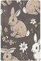 SDMKA Bunny Rabbits Brown Crib Sheets for Boys Girls - Portable Microfiber Fitted