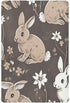 SDMKA Bunny Rabbits Brown Crib Sheets for Boys Girls - Portable Microfiber Fitted
