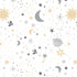 Little Star White Celestial Microfiber Fitted Crib Sheet by Bedtime Originals