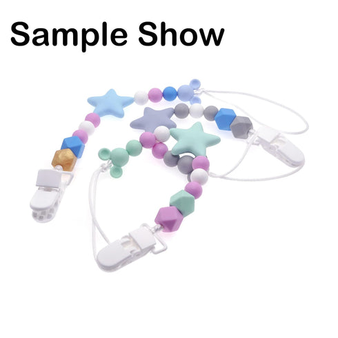 25Pcs Pacifier Clips Holders, Binky Clip for DIY Teething Toys, Baby Blankets, Bib Holder Suit for 20mm Ribbon (White)