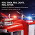 Liberty Imports RC Rescue Fire Engine Toy Truck Radio Control Electric R/C Fire Truck with Lights, Sound, Working Water