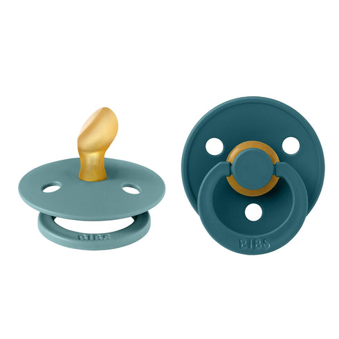 BIBS Pacifiers 0-6 Months | Colour Collection 2-Pack | BPA-Free Anatomical Natural