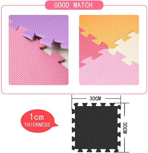 MQIAOHAM Outdoor/Indoor Protective Flooring Mats, Interlocking Reversible Floor Matting for Gym and Yoga