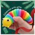 LUSTERMOON 2 Pieces Articulated Fidget Toy, Rainbow Caterpillar Toy Ocean Shark Decompression Toys, Stim Toy