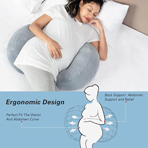 Vivixilan Pregnancy Pillows for Sleeping,Support for Belly, Back, Legs, HIPS,U Shaped Full Body Pillow for Pregnancy