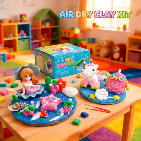 Xoprmey Tutorials,20 Air Dry Clay Kits for Kids,Animal & Ocean Theme,Modeling Clay for Kids, DIY Model Magic Clay