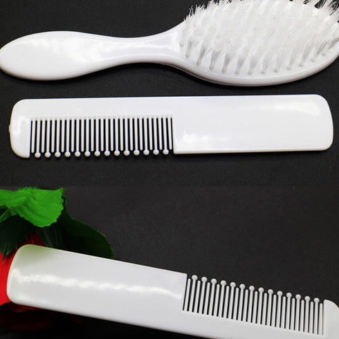 Set 3pcs Set Hair Brush Comb for Newborns and Infants, Soft Bristle Scalp Massager and Detangle Comb, Gentle Grooming