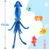 5Pcs 41.3" Giant Squid Stuffed Animal with Small Marine Clownfish,Crab, Seahorse, Angler Fish Baby Plush Toys, Adorable