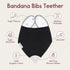 4-Pack Bazzle Baby Bandana Teething Bib Double layer Drool Bibs for Boys & Girls, Silicone Teether for Teething Relief
