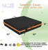 (97" L97" W11" Sandbox Cover, Square Sandbox Cover Waterproof, Outdoor Toddler's Sand Box Covers for Sand Protection