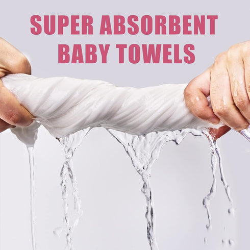 Set 3 Pack 6-Layer 40x40 inches Muslin Baby Bath Towels Ultra Soft and Absorbent Baby Towels Infant Toddler Blanket