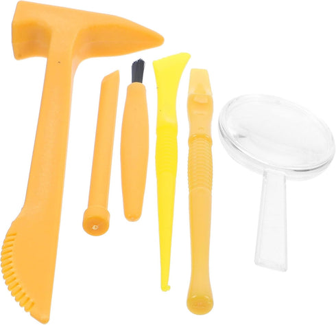 Totority Dino Eggs Dig Kit, 3 Sets Dinosaur Dig Tools Kit for Kids with Mini Hammer Chisel Brush
