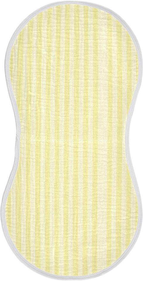 decor gift Cotton Large Burp Cloths for Baby Breathable Light Yellow Stripe Baby Rags