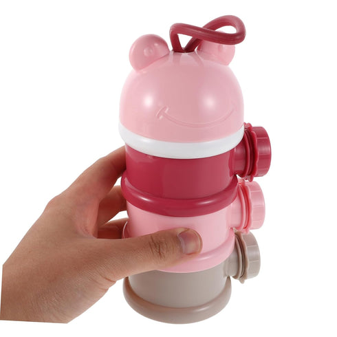 Colorful Three Layer Formula Storage Container for Travel Airtight Seal Easy Dispensing Snack Holder with Individual