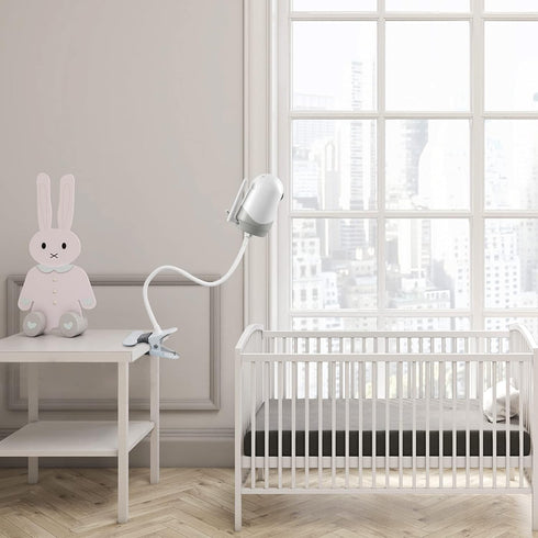 HOLACA Flexible Clip Mount for Baby Monitor Cameras, Tool-Free Bracket for Crib Without Wall Damage