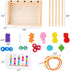 Montessori Bead Sequencing Set for Kids, Wooden Lacing Beads Toys for Toddlers, Educational Gifts for 2-5 Years Old