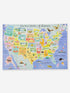 1000-piece USA Map Jigsaw Puzzle & Poster - Illustrated American Landmarks, Fun At Home Activities