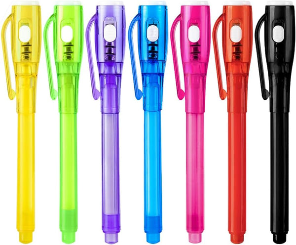 Invisible Ink Pen, Upgraded Spy Invisible Ink Pen with UV Light Magic Marker for Secret Messages and Kids' Toys