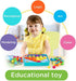 TINOTEEN Button Art Toy for Toddlers, Color Matching Early Learning Educational Mosaic Pegboard with 50 Buttons