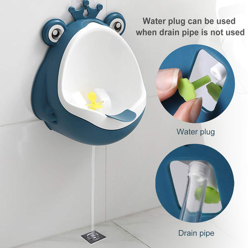 FIABC Potty Training Urinal Boy Urinal Kids Toddler Pee Trainer Bathroom Funny Baby Training PottiesDEEP Blue