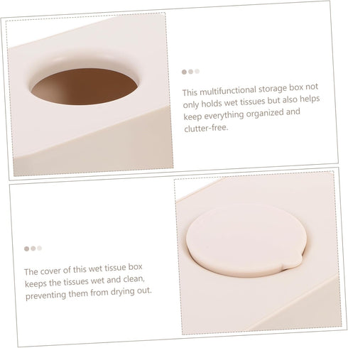 LIFKOME Wipes Holder Refillable Silicone Wet Tissue Box for Home Car Capacity Wipes Dispenser Protective Lid