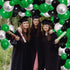 Green Black Silver Balloon Garland Arch Kit, Metallic Balloons for Video Game Birthday Decorations