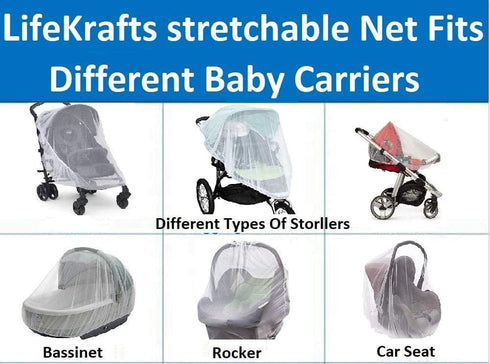 Generic 29 21 Inch, (1 Pack) 5 (Set 5) Stroller Mosquito Net for Baby, Carriers, Car Seats, Cradles. x White - Jute