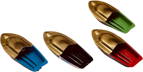 Kriwin Pack 3, Metal Tin Hand Painted Fun Steam Powered Toy Boat Nav Pop Put Putt Candle Powered Fuel Flame