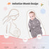 3 Pack 100% Elephants,0-3Months) LAT Swaddle Blanket with zip Baby Girl Boy-Easy Adjustable Infant Sleep Sack Wrap