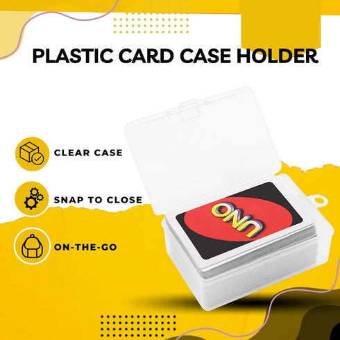UNO Card Case Holder for Mattel Classic UNO Card Game, Holds 108 Pcs, 3.93 x 2.6 x 1.57 Inch Plastic Storage Box