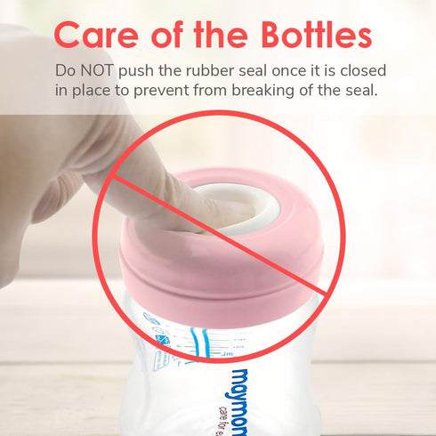 4pcs. Maymom Screw Lids Aka Travel Caps with Rewritable Sealing Disc Compatible with Avent, Maymom Wide Mouth Bottles;