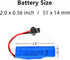 Cecicebb 2 Pack 3.7V 600mAh E35 DE38 DE40 DE50 DE55 TB202 TM141 C63 Li-ion Rechargeable Battery with USB Charger Cable