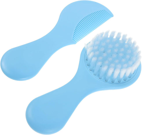 Hair Brush and Comb Grooming Kit with Soft Bristles for Scalp Care,