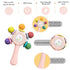 Joinshow 2PCS 0-36 Baby Sensory Teething Toys-Rattle Stick,Food Grade BPA Free Chew Toy,Grip Strengthening Handle