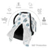 Hcpwzrf Pet Paws Baby Car Seat Cover & Nursing Cover - Breathable Stretch Multi-Use Cover for Breastfeeding, Stroller