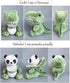 Panada Stuffed Animals Disguise as Crocodilian, Adorable Plushies Panda Cosplay as Dinosaur, Great Gift for Birthday