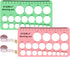 Nipple Ruler, 4 Pcs Nipple Rulers Set for Flange Sizing Measurement Tool, Pink/Green