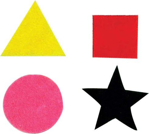 Baker Ross EK310 Self Adhesive Felt Shapes - Pack of 195, Ideal for Children to Decorate Crafts, Assorted