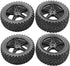 4Pack ShareGoo 12mm Hex Wheel 5 Spoke Rims with High Grip Rubber Tires for 1/10 RC Off-Road Buggy