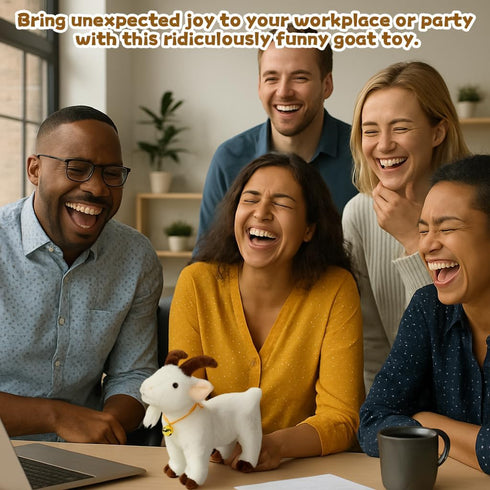 Freetoes Adults,Dammit Screaming Goat Toy,Goat Stuffed Animal Plush Desk Toy,Makes Fun Screaming Goats Sounds,Funny Gag